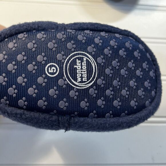Wonder Nation Blue Baby Booties Fleece Adjustable Slippers Size 5 NWT - Picture 8 of 8
